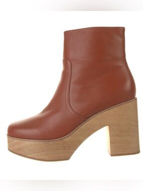 Women's Charlotte Stone Platform Ankle Boot in Orange-Brown tone size 9 (39)